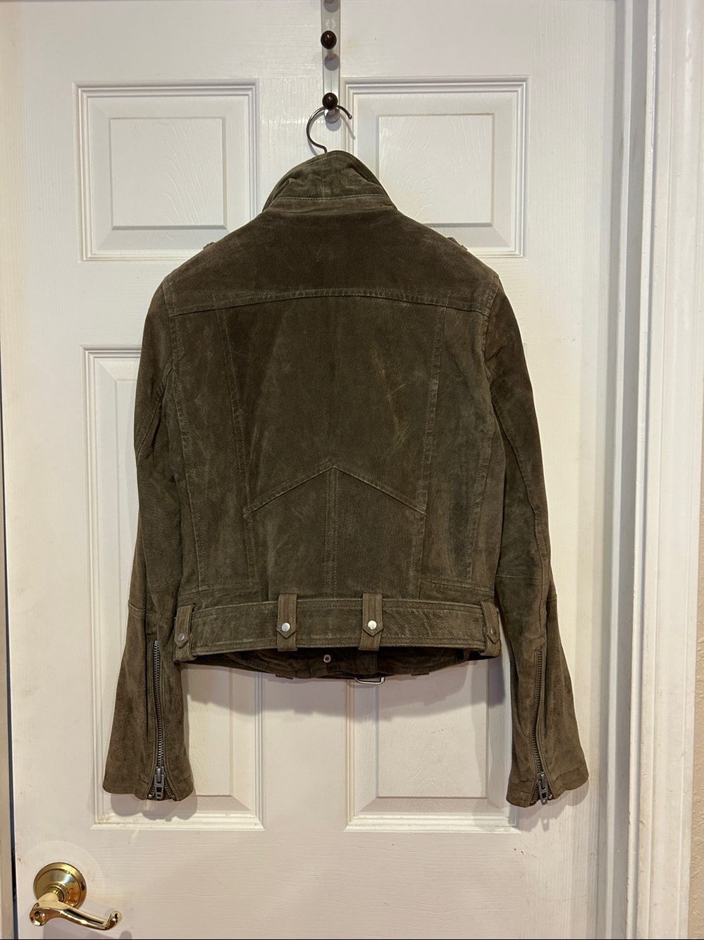 Blank NYC Olive Suede Moto Jacket - Picture 3 of 4